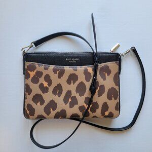 kate spade Leopard Print Crossbody Bag in Tan and Black